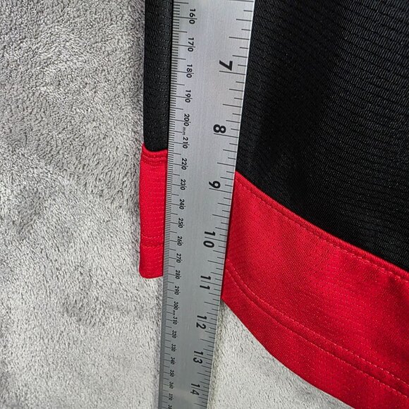 Mens Black White & Red Nike Dri Fit Athletic Shorts 11" Inseam Polyester Size L - Picture 8 of 10